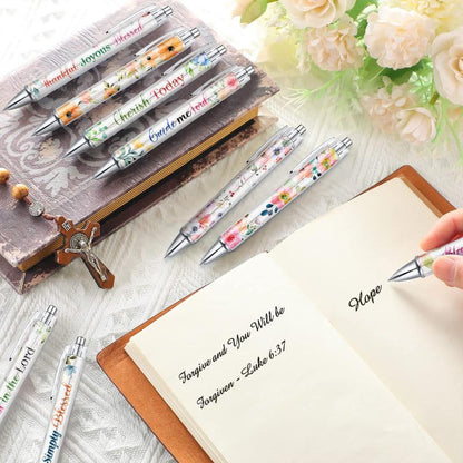 ✝️Christian Gifts Set: Motivational Pens & Bible Verse Notebooks – Inspire Your Faith Journey🌸