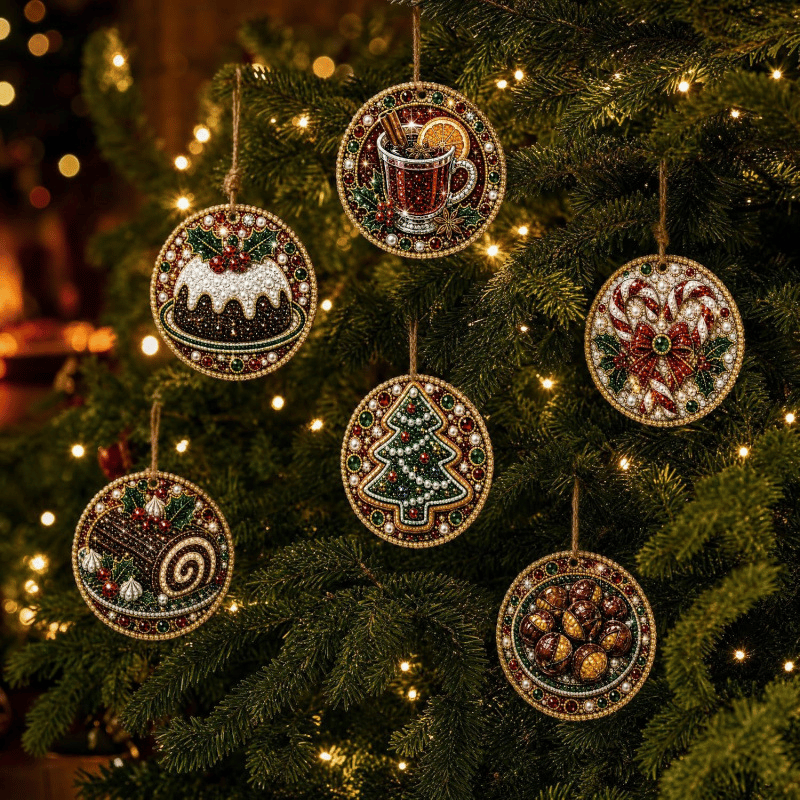 🔥Only $10.99 Last Day Promotion!🎄Christmas DIY Diamond Painting Ornaments Kit (6 PCS)🎅