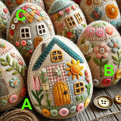 🏡Hot sale 🥚Patchwork Felt Egg House DIY Kit