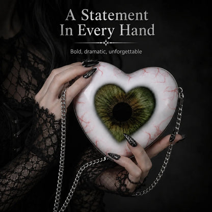 🔥Last Day 49% OFF 🖤👁 Gothic Heart Eye Statement Crossbody Bag