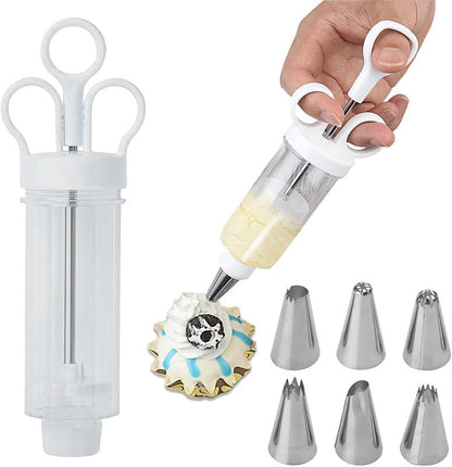 📢 LIMITED TIME 49% OFF! ⏰ Stainless Steel Cake Decorating Gun Kit – Complete Frosting Piping Set with 18 Tips & Nozzles – Decorate Inside & Out ✨