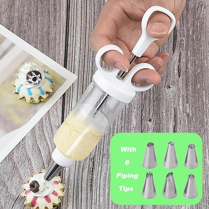 📢 LIMITED TIME 49% OFF! ⏰ Stainless Steel Cake Decorating Gun Kit – Complete Frosting Piping Set with 18 Tips & Nozzles – Decorate Inside & Out ✨