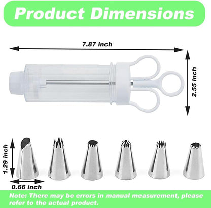 📢 LIMITED TIME 49% OFF! ⏰ Stainless Steel Cake Decorating Gun Kit – Complete Frosting Piping Set with 18 Tips & Nozzles – Decorate Inside & Out ✨