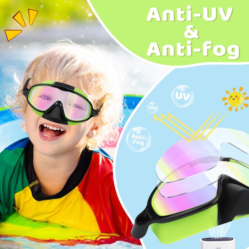 🏊‍♀️Buy 1 Get 1 Free🏊‍♀️-HD children's large frame waterproof and anti-fog swimming goggles