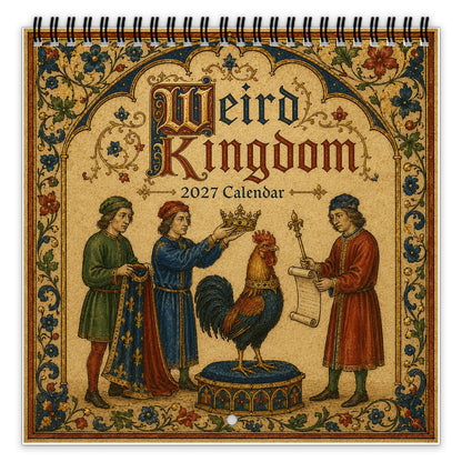 🔥LAST DAY 48% OFF - 👑Weird Kingdom 2027 Wall Calendar – 12 Months of Curious Portraits & Whimsical Moments