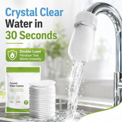 ⏰47%OFF⚡50K+ SOLD!💥Anti-Splash Kitchen Faucet Cotton Filter for Sediment & Rust Removal