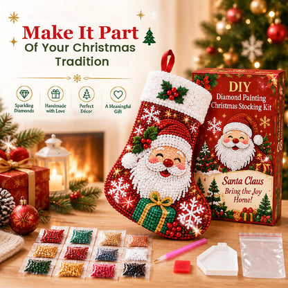 DIY Diamond Painting Christmas Stocking Kit - 6 Designs