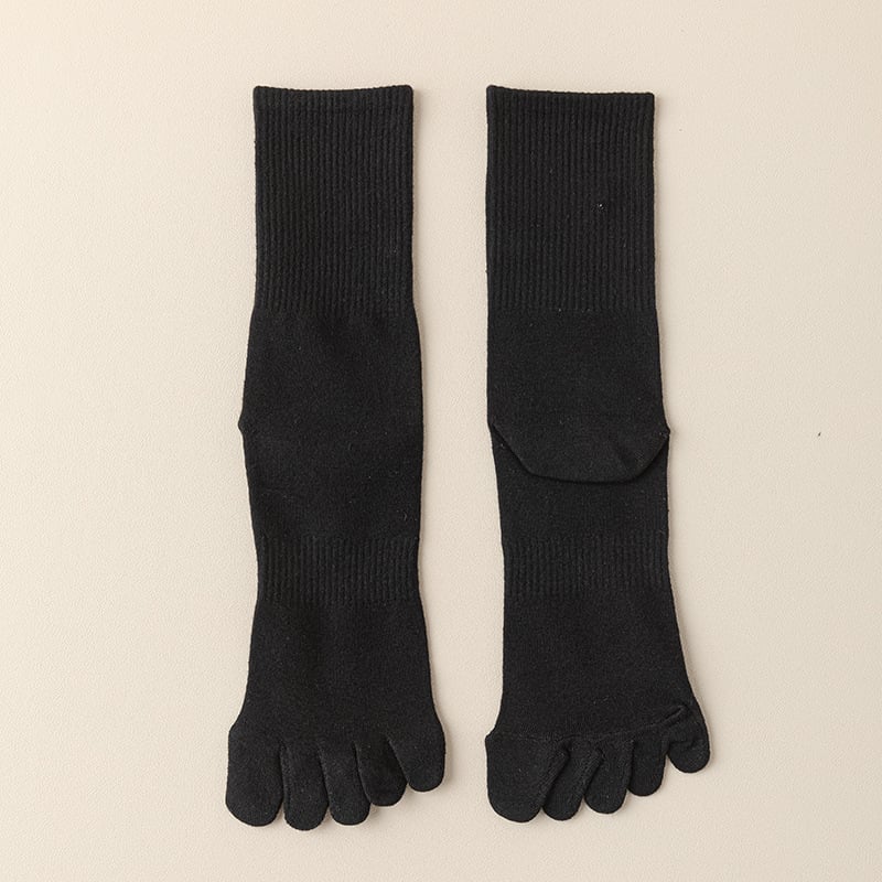 Five‐Toe Cotton Socks — Odor‐Control & Breathable