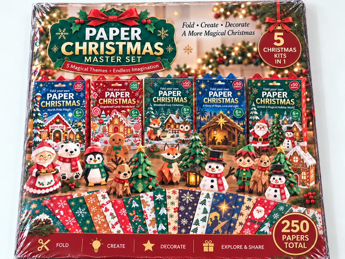 🎄Beginner-Friendly 3D Christmas Paper Craft Kit | Easy Layered DIY Holiday Decoration ✨