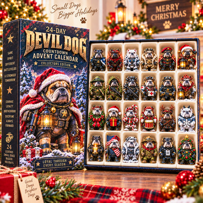 🔥HOT SALE🔥🐾🔥 Devil Dog 24-Day Christmas Countdown Advent Calendar