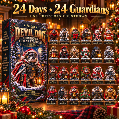 🔥HOT SALE🔥🐾🔥 Devil Dog 24-Day Christmas Countdown Advent Calendar