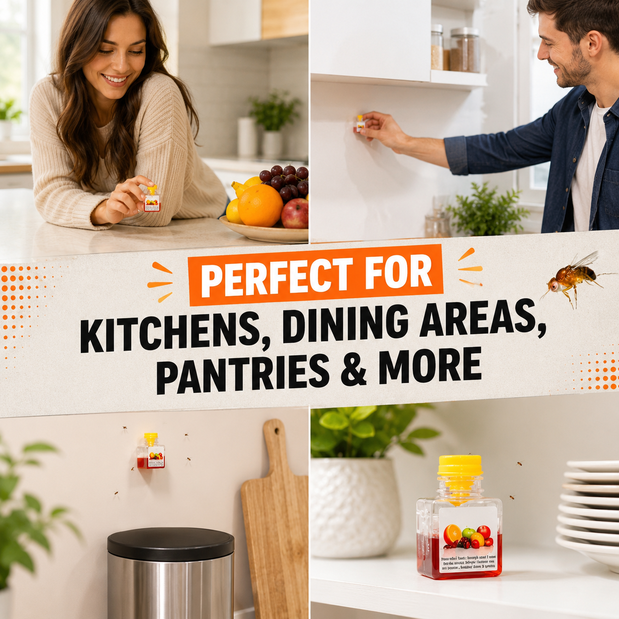 LAST DAY BUY 2 GET 1 FREE🔥Ultra-Strong Fruit Fly Trap - User Friendly (Up to 3 Weeks per Bottle)