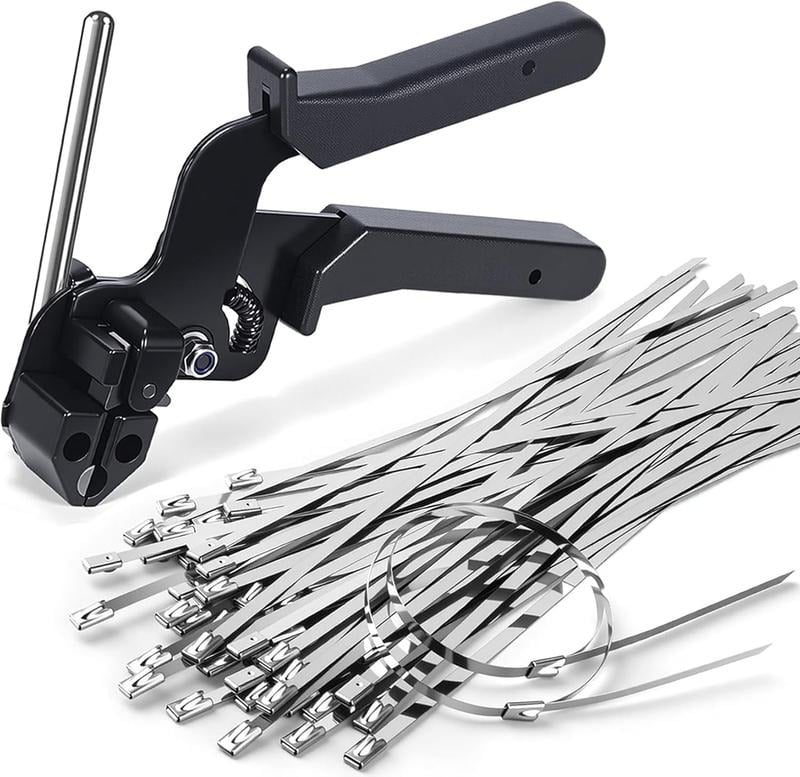🔥Stainless Steel Cable Tie Tool with Metal Zip Ties
