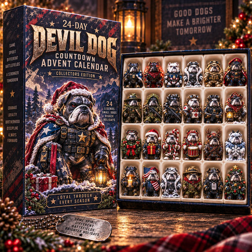 🔥HOT SALE🔥🐾🔥 Devil Dog 24-Day Christmas Countdown Advent Calendar