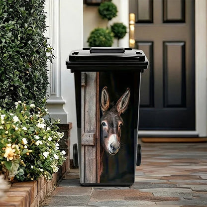 🐮 Highland Cattle Floral Print Bin Sticker