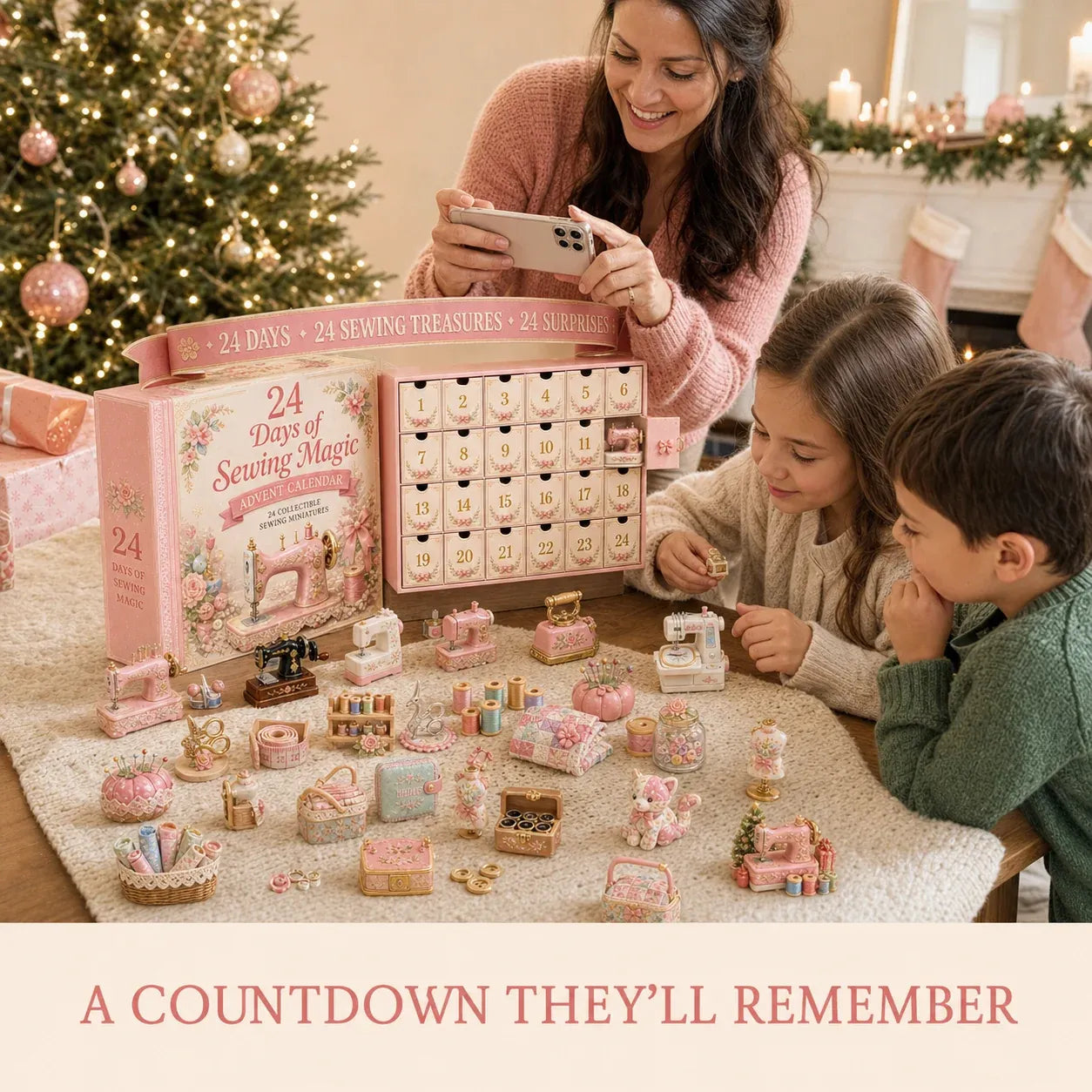 ⏳ Last Day 48% OFF – 🧵24 Days Of Sewing Magic Advent Calendar | 24 Sewing-Inspired Miniatures for Craft Lovers, Quilters & Handmade Enthusiasts 🎁