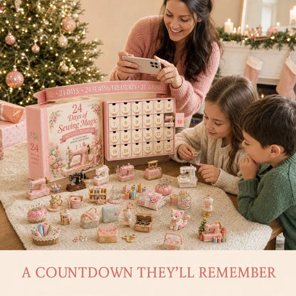 ⏳ Last Day 48% OFF – 🧵24 Days Of Sewing Magic Advent Calendar | 24 Sewing-Inspired Miniatures for Craft Lovers, Quilters & Handmade Enthusiasts 🎁