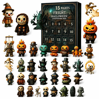 2026 Halloween Countdown Advent Calendar Gift Box - 31 Nights of Fright Blindbags Surprise Set, Scary Doll Collectible Minifigures, Hanging Charms, Mini Decorations, Festive Horror Vibe Gift for Horror Lovers with Daily Halloween Surprise