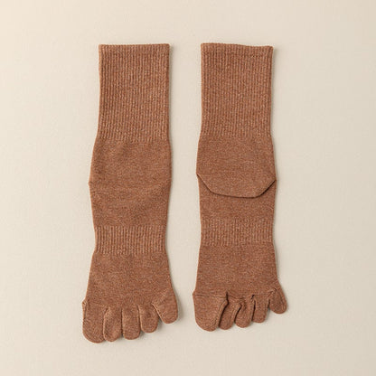 Five‐Toe Cotton Socks — Odor‐Control & Breathable