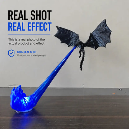 3D-Printed Illuminated Dragon Flame Book Nook – Mystical Fantasy Bookshelf Décor