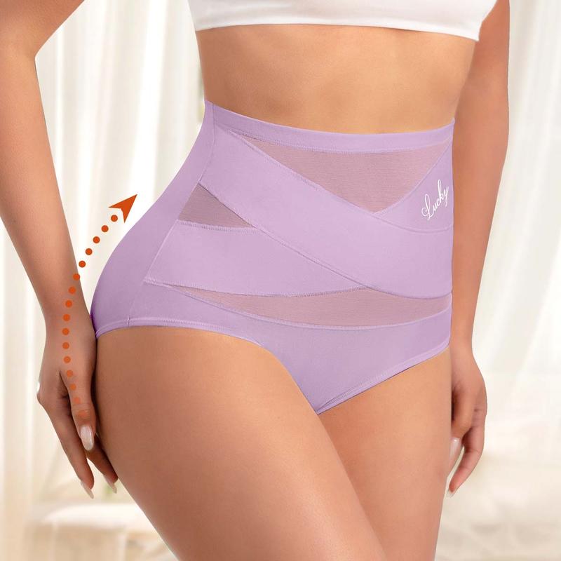 🌸 Last Day Special Price £9.99 ! 🔥Plus-Size High-Waist Cross Tummy Control Panties