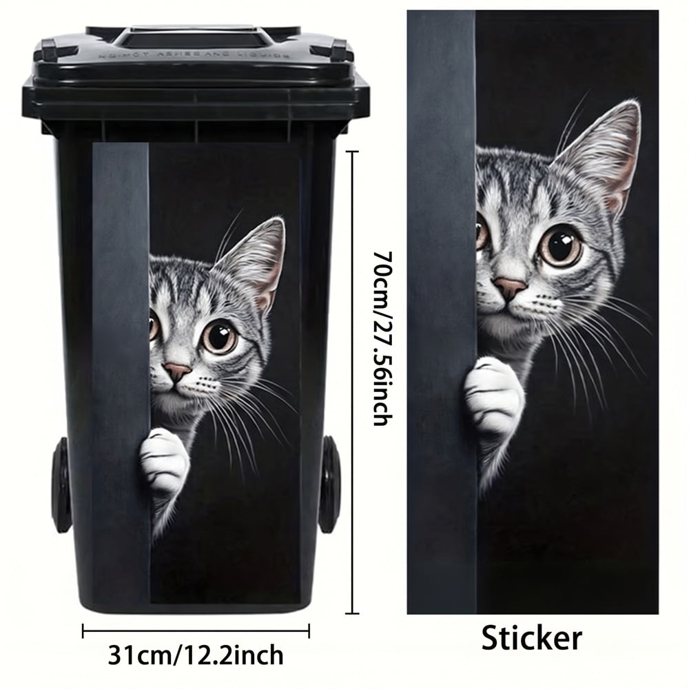 🐮 Highland Cattle Floral Print Bin Sticker