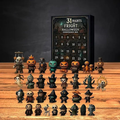 2026 Halloween Countdown Advent Calendar Gift Box - 31 Nights of Fright Blindbags Surprise Set, Scary Doll Collectible Minifigures, Hanging Charms, Mini Decorations, Festive Horror Vibe Gift for Horror Lovers with Daily Halloween Surprise
