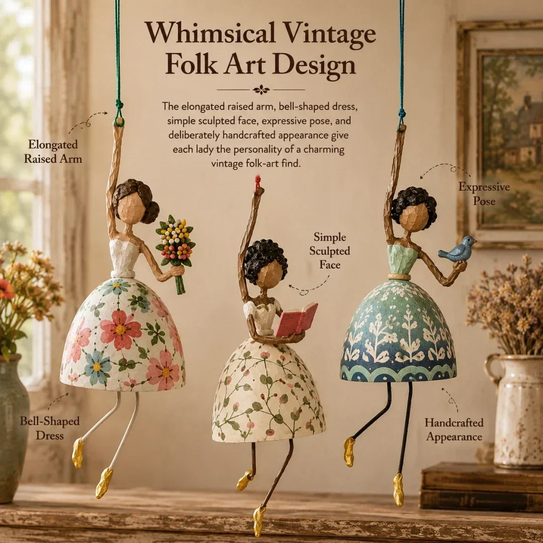 💃🌸 Let Your Space Dance — Whimsical Dancing Lady Hanging Ornament