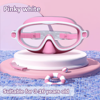 🏊‍♀️Buy 1 Get 1 Free🏊‍♀️-HD children's large frame waterproof and anti-fog swimming goggles