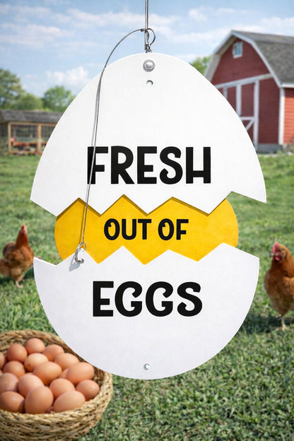 🥚Vintage Farm Fresh Eggs Metal Sign - Rustic Coop & Market Decor🏠🐔