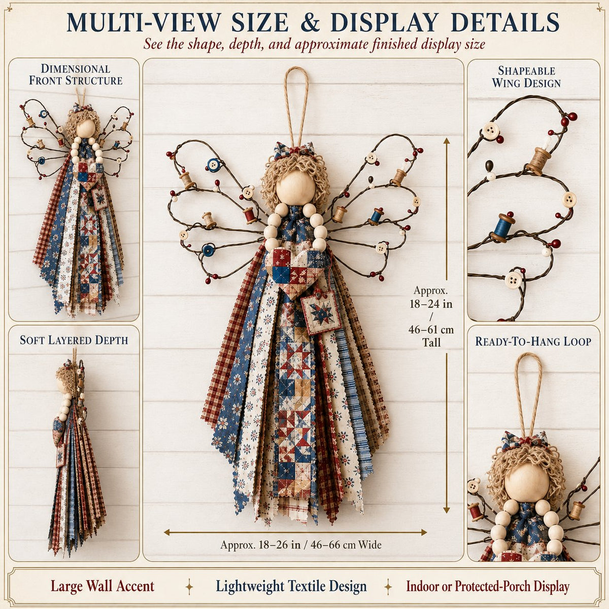 ⏳ Last Day 49% OFF – 🪽 Beginner-Friendly DIY Layered Fabric Angel Hanging Kit | Complete Kit with All Tools & Step-by-Step Guide Included 💕