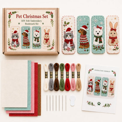 ⏳ Last Day 49% OFF – 🎄 DIY Felt Embroidery Bookmark Kit
