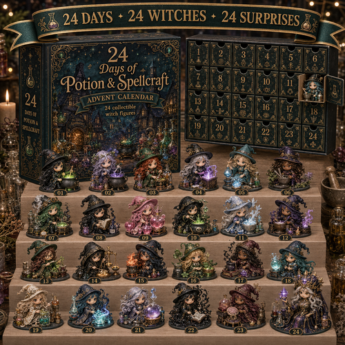 ⏰Limited Stock 49% OFF🔥 2026 The Five Covens Witch Advent Calendar – 24 Collectible Witches, 4 Magical Coven Styles