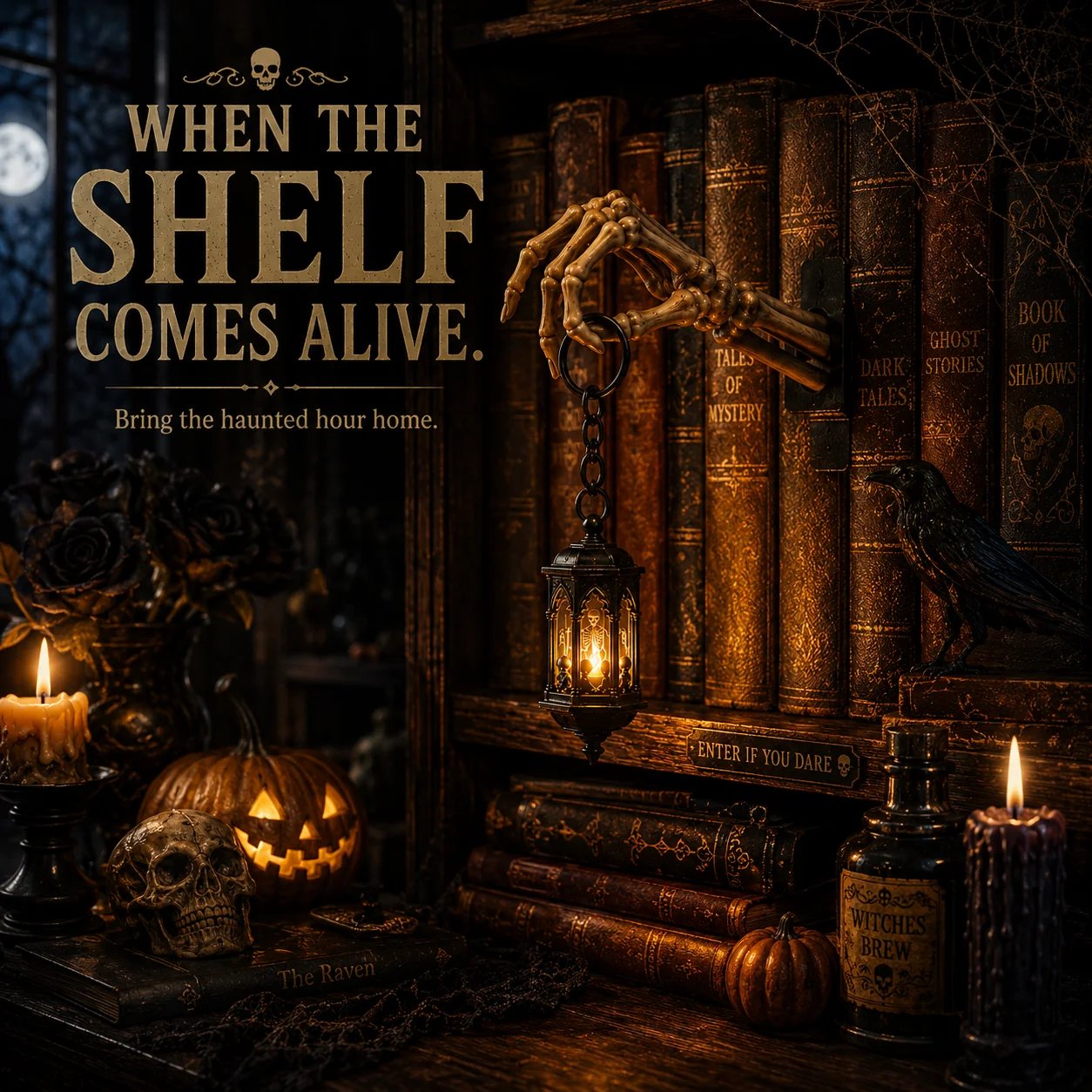 💀Skeleton Hand Lantern Shelf Light