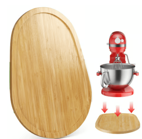 🔥🔥 Handmade Bamboo Mixer Mobile Tray, Waterproof, Anti-Slip & Corrosion-Resistant
