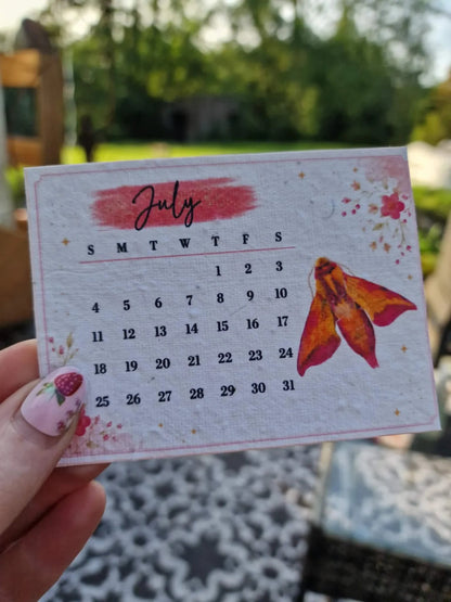 🌱Plantable Wildflower Calendar 2027 – Seed Paper Desk Calendar🌸