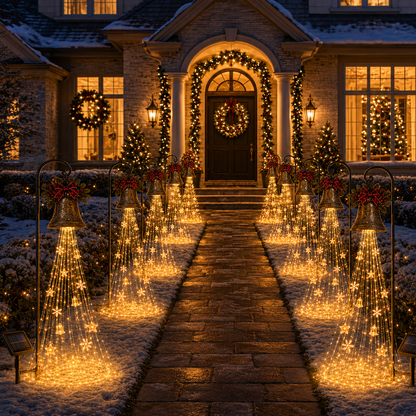 🔥Hot Sale 49% OFF🎄 Christmas Bell Cascade Solar Yard Light✨
