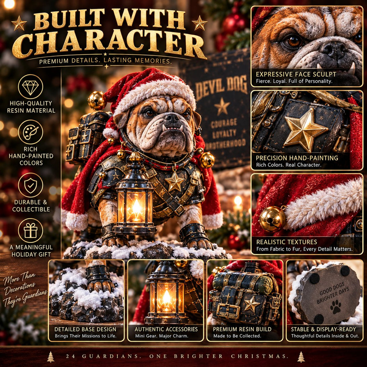 🔥HOT SALE🔥🐾🔥 Devil Dog 24-Day Christmas Countdown Advent Calendar