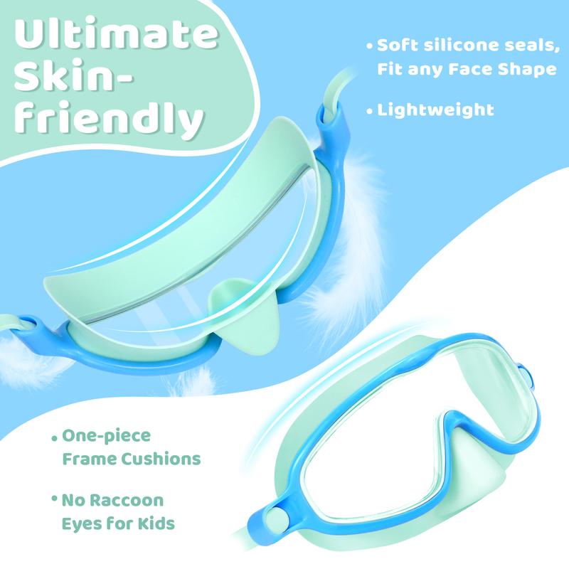 🏊‍♀️Buy 1 Get 1 Free🏊‍♀️-HD children's large frame waterproof and anti-fog swimming goggles