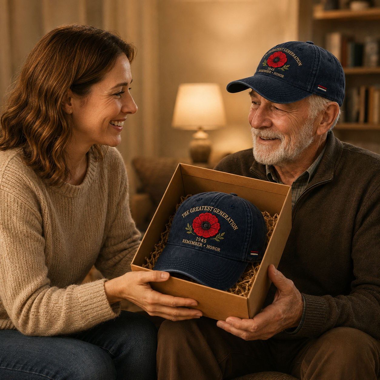 🎖️🌺 A Generation's Legacy — 1945 Remembrance Poppy Cap