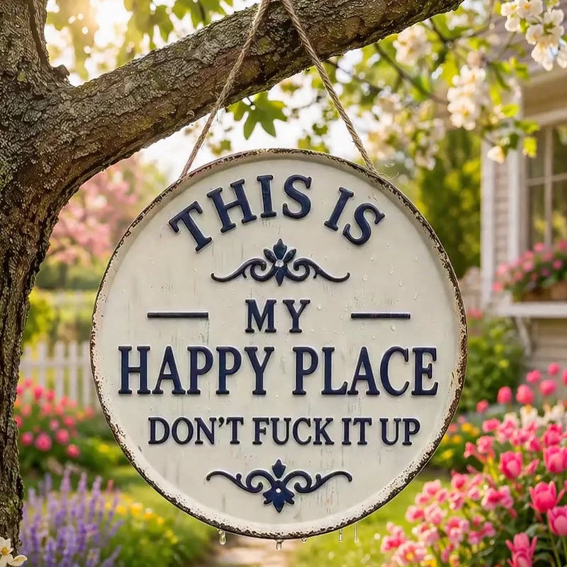 “This Is My Happy Place” Door Sign