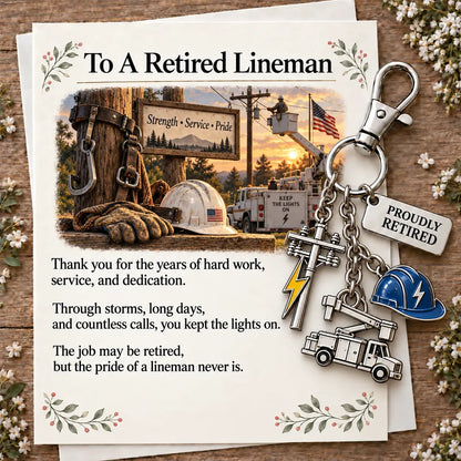 ✨ The 'You Make a Difference' Retirement Appreciation Gift Set – Keychain & Greeting Card ✨