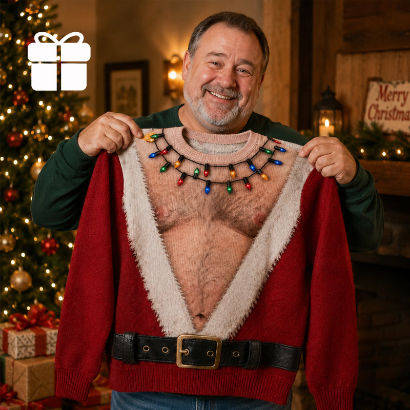 Funny Christmas Santa Shirt – Hilarious Ugly Christmas Sweater for Men
