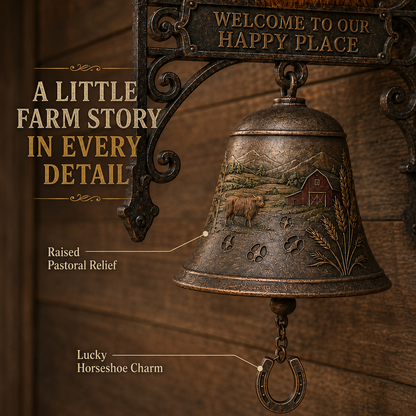 🎅 2026 Christmas Gift 49% Off--🐂Highland Cow Farmhouse Welcome Bell🔔