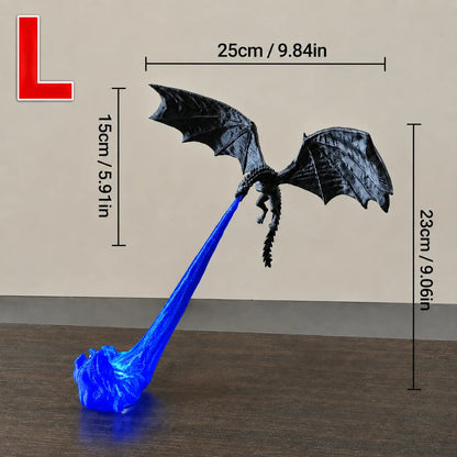 3D-Printed Illuminated Dragon Flame Book Nook – Mystical Fantasy Bookshelf Décor