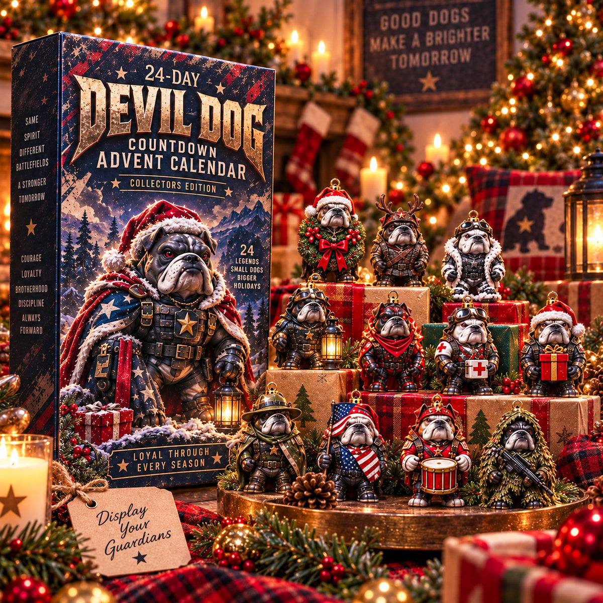 🔥HOT SALE🔥🐾🔥 Devil Dog 24-Day Christmas Countdown Advent Calendar