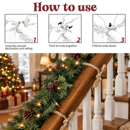 Christmas Wreath Fastening Ties