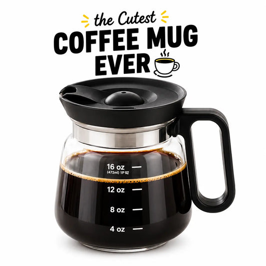 16 Oz Glass Coffee Mug – Coffee Pot Style