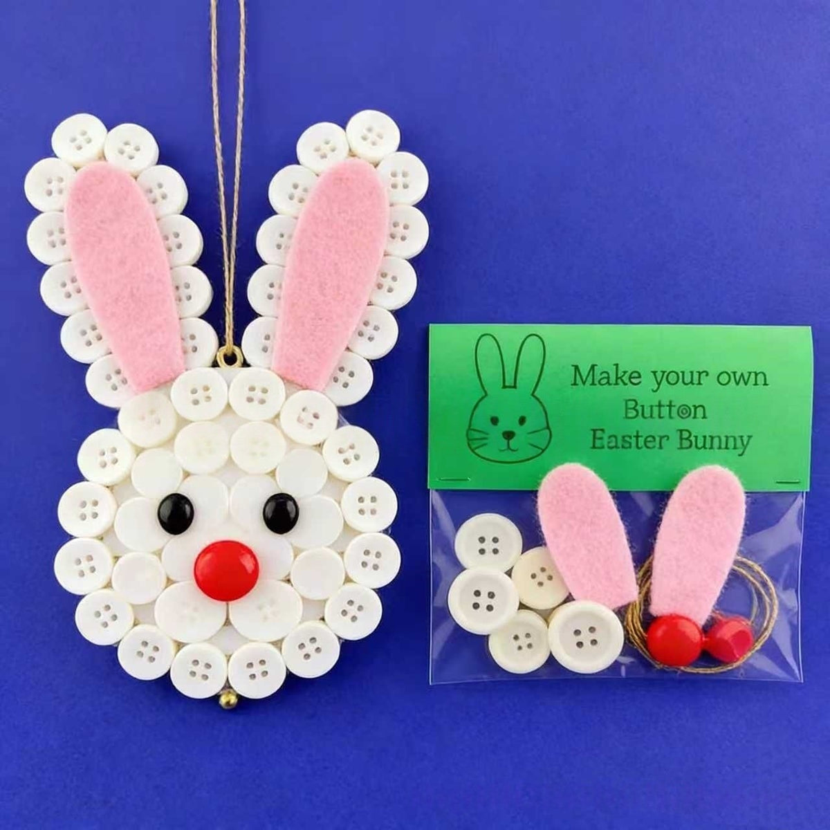 🐰🎨 DIY Easter Button Pendants – Fun, Easy & Perfect for All Ages! 🥕🌸