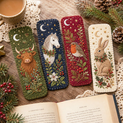 ⏳ Last Day 49% OFF – 🎄 DIY Felt Embroidery Bookmark Kit